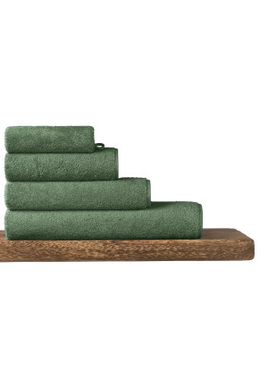 Shower towel Milano 70x140 dark green - SCHIESSER Home