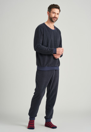 Cadeauset 2-delige pyjama sokken blauw-zwart/rood  X-Mas Gifting Sets