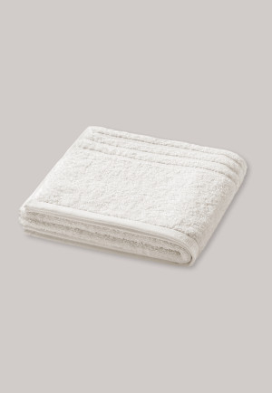 Asciugamani con superficie strutturata 50x100 di colore bianco panna - SCHIESSER Home