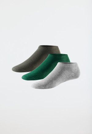 Men's sneaker socks 3-pack organic cotton multicolor - 95/5