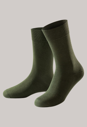 Chaussettes pour homme en coton mercerisé vert - selected! premium