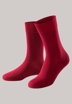 Chaussettes pour homme en coton mercerisé rouge - selected! premium