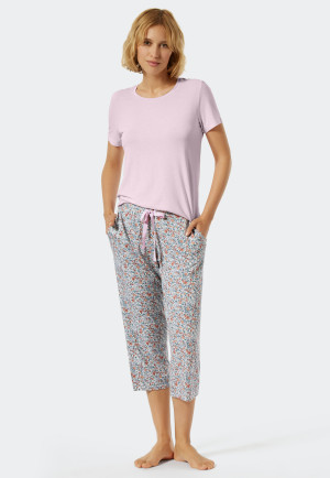 Pantalone a 3/4 in modal con stampa floreale multicolore - Mix+Relax