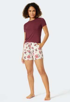 jaren 1960 korte broek Loungewear/Hot Pink Rose nylon lingerie shorts nachtmode/vrouwen kleine Kleding Dameskleding Pyjamas & Badjassen Pyjamashorts & Pyjamabroeken Shorts 