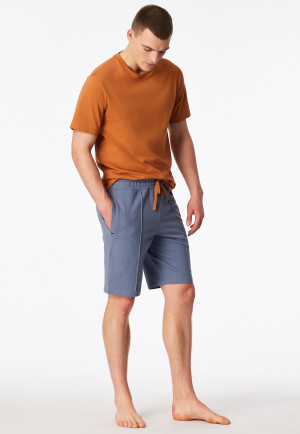 Hose kurz Sweat-Qualität blaugrau - Mix+Relax