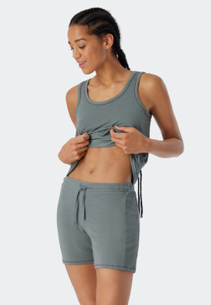 Pants short viscose jade - Mix+Relax