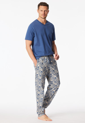 Hose lang beige bedruckt - Mix+Relax