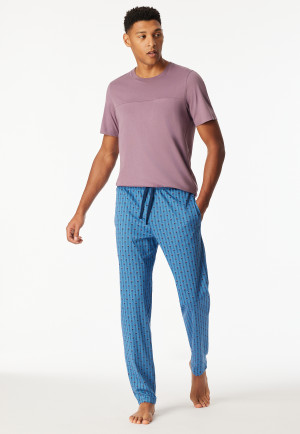 Pantalon long bleu imprimé - Mix+Relax