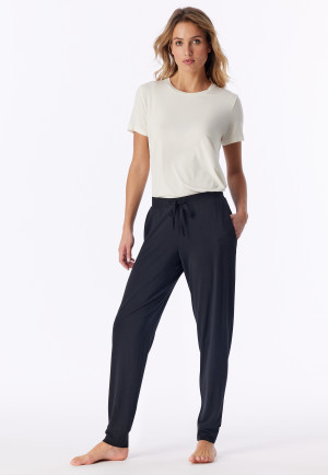 Lange broek met zwarte manchetten - Mix+ Relax