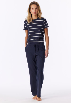 Lange diepblauwe broek - Mix+ Relax