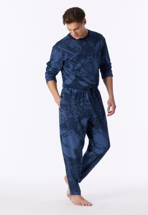 Langere broek in deep sea blue - Mix+ Relax