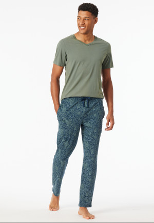 Long khaki printed pants - Mix+Relax