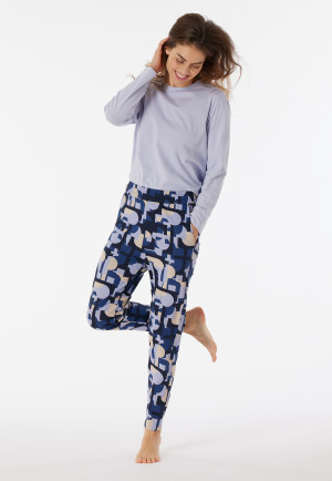 Pants long fashionable print multicolor- Mix+Relax