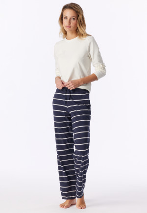 Pantalon long à rayures bleu foncé - Mix+Relax