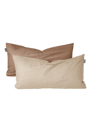 Cushion covers set of 2 Renforcé sand - SCHIESSER Home