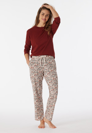 Lounge pants long jersey flowers multicolored - Mix & Relax