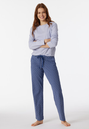 Loungebroek lang jersey met patroon meerkleurig - Mix+Relax