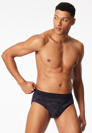 Mini-slip Interlock imprimé charbon - Fine Interlock