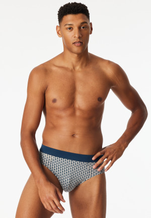 Mini briefs Organic Cotton patterned silver - Comfort Fit
