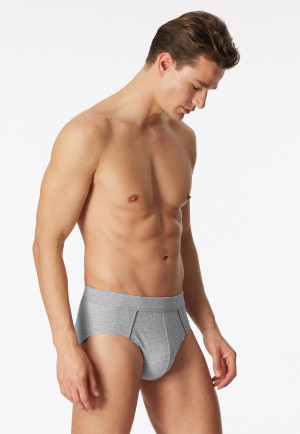 Mini slip biologisch katoen bies grijsgemêleerd - Comfort Fit