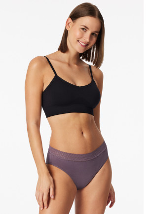 Periodenslips Rio 2er-Pack Spitze schwarz/ mauve - SCHIESSER Care