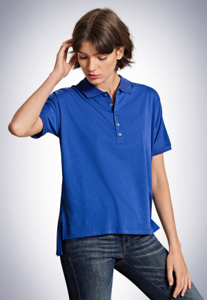 Poloshirt korte mouw indigo - Revival Carla