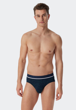 Rioslip 3-pack biologisch katoen blauw met patroon veelkleurig - 95/5