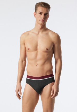 Rio bikini briefs 3-pack organic cotton woven elastic waistband heather gray - 95/5