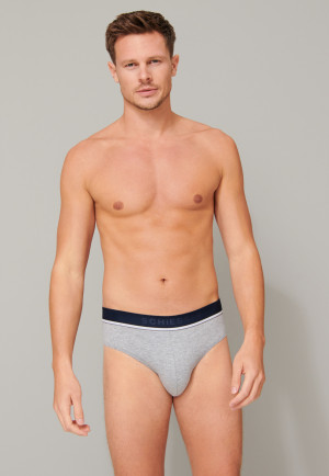 Slip Rio par lot de trois, ceinture élastiquée, coton bio multicolore - 95/5