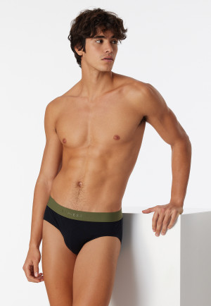 Rio briefs 3-pack organic cotton woven elastic waistband multicolored - 95/5