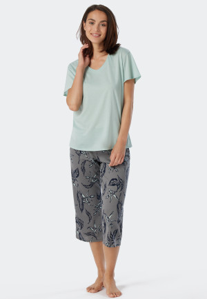 Pajamas 3/4 length modal V-neck multicolored - Contemporary Nightwear