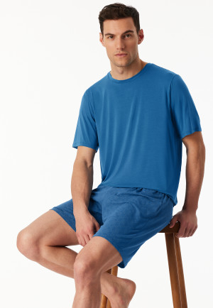 Pyjama court bleu - Long Life Soft