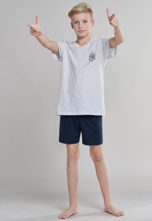 SCHIESSER Jungen Schlafanzug FROTTEE Pyjama lang 104 116 128 140 RATTE HENRY