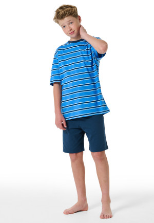 Short pyjamas Organic Cotton stripes aquarium - Nightwear