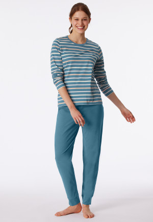 Pyjama lang blauw-grijs - Casual Essentials