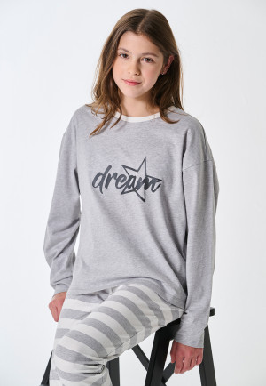 Pyjama lange pyjama met streepjes grijs - Teens Nightwear