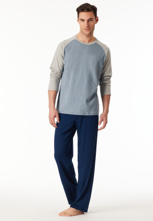 Pyjama long bleu foncé - 95/5