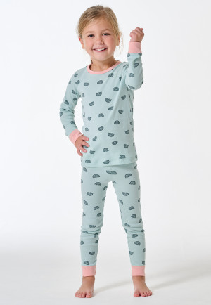 Pyjamas long fine rib cuffs rainbow mint - Kids Nightwear