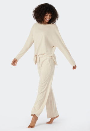 Pajamas long modal oversized shirt sand - Modern Nightwear