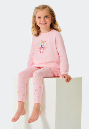Lange pyjama biologisch katoenen legging bloemen ballerina roze - Princess Lillifee