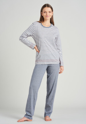 Pyjama rayures longues bleu foncé - Sportive Stripes