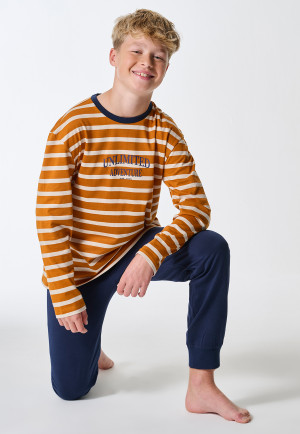 Lange pyjama streepjes whisky - Teens Nightwear