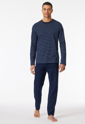 Schlafanzug lang Streifen admiral - Casual Essentials