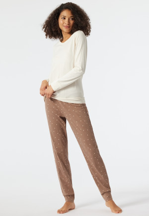 Schiesser Pyjama-Pantalon Long Webhose Taille 128 NEUF 