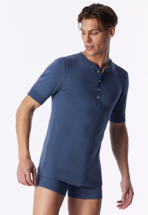 Maglietta a maniche corte in denim sbiadito - Revival Karl-Heinz
