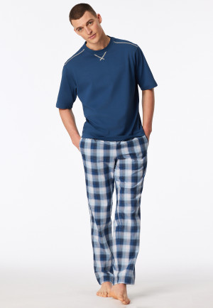 Shirt korte mouw heavy single jersey oversized atlantisch blauw - Mix+ Relax