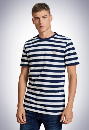 Shirt korte mouw indigo - Revival Georg