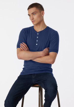 Shirt short sleeve indigo - Revival Karl-Heinz
