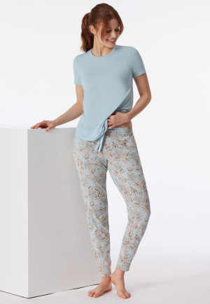 Shirt korte mouw modal bluebird - Mix+Relax