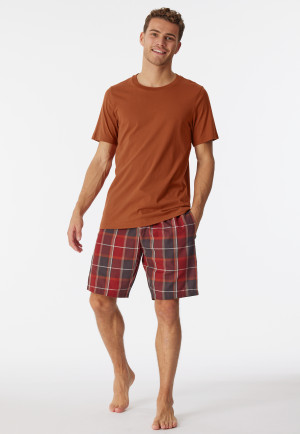 Shirt short-sleeved organic cotton whiskey - Mix & Relax